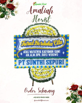 Papan Bunga Duka di Pasanggrahan Baru