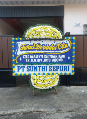 Papan Bunga Duka di Pasanggrahan Baru