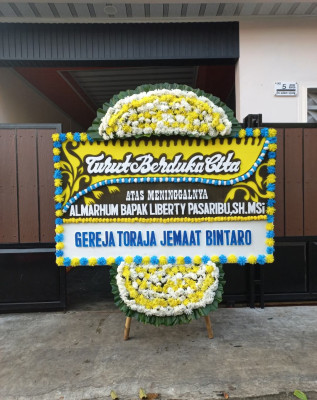 Papan Bunga Duka di Pasanggrahan Baru